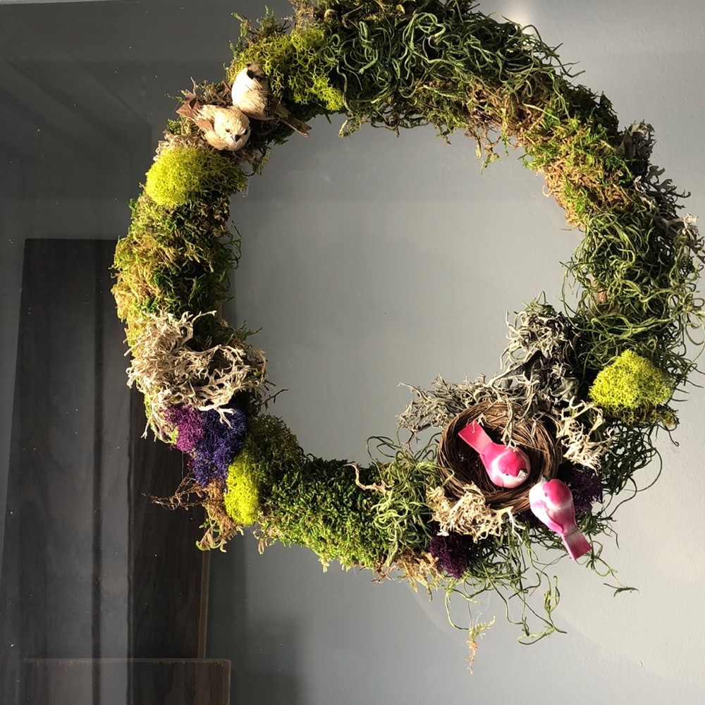 NEW Spring 🐣 Moss & Bird Handmade Cottagecore Wreath decor